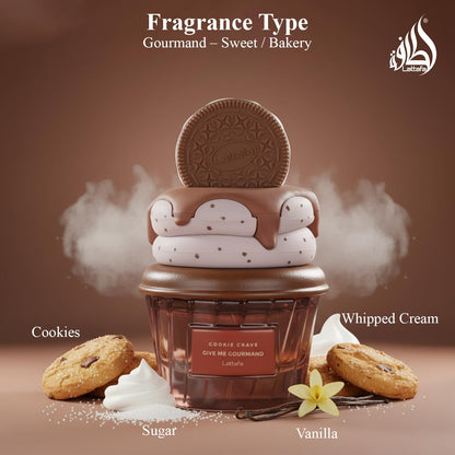 Lattafa Cookie Crave Eau de Parfum 75ml – Sweet Gourmand Perfume for Men & Women
