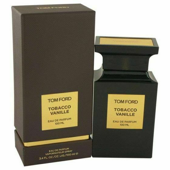 Tom Ford Tobacco Vanille perfume bottle and packaging on a white background