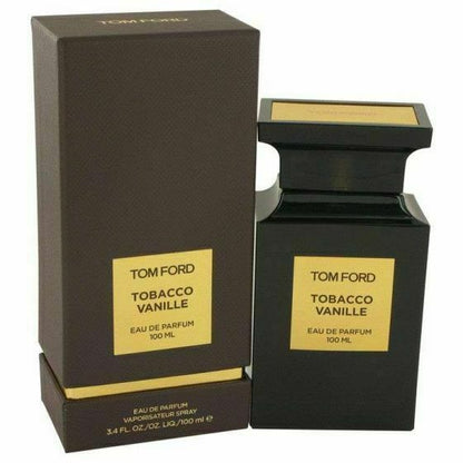 Tom Ford Tobacco Vanille perfume bottle and packaging on a white background
